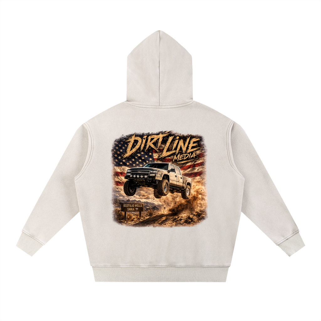 Cat eye washed Oversize Hoodie