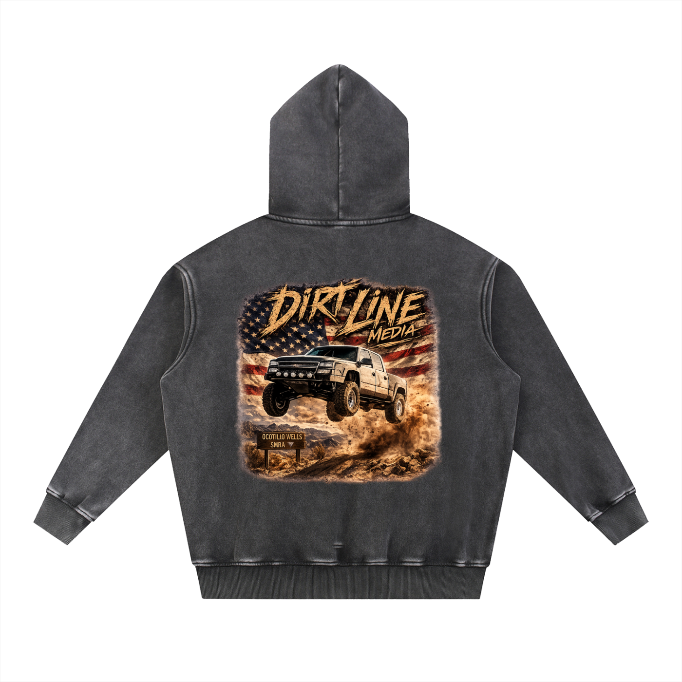 Cat eye washed Oversize Hoodie